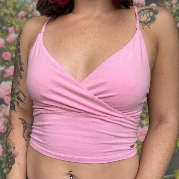 Hollister Tops - Hollister Chic Pink crop top tank